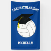 Volleyball Afstuderen Sport Blue Spandoek (Verticaal)