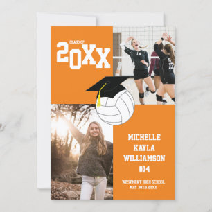 Volleyball Afstuderen Sport Oranje Aankondiging