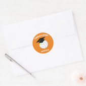 Volleyball Afstuderen Sport Oranje Ronde Sticker (Envelop)