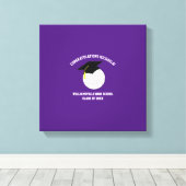 Volleyball Afstuderen Sport Paars Canvas Afdruk (Insitu (Houten vloer))