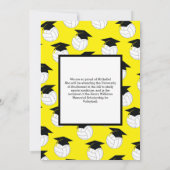 Volleyball Afstuderen Sportgeel Kaart (Achterkant)