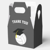 Volleyball Afstuderen Sportgrijs Bedankdoosjes (Geopend)