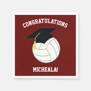 Volleyball Afstuderen Sportmaroon Servet