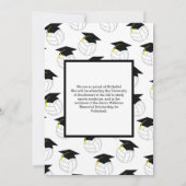 Volleyball Afstuderen Sports Black White Kaart (Achterkant)