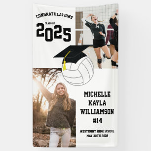 Volleyball Afstuderen Sports Black White Spandoek