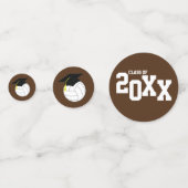 Volleyball Afstuderen Sports Brown Confetti (Achterkanten)