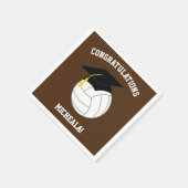 Volleyball Afstuderen Sports Brown Servet (Hoek)