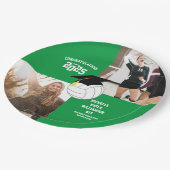 Volleyball Afstuderen Sports Green Papieren Bordje (Gekanteld)
