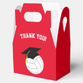 Volleyball Afstuderen Sports Red Bedankdoosjes (Geopend)