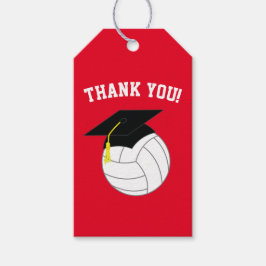 Volleyball Afstuderen Sports Red Cadeaulabel