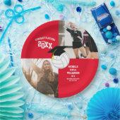 Volleyball Afstuderen Sports Red Papieren Bordje (Feest)