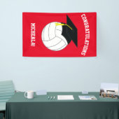 Volleyball Afstuderen Sports Red Spandoek (Beurs)