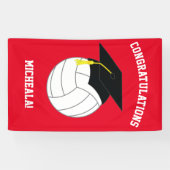 Volleyball Afstuderen Sports Red Spandoek (Horizontaal)