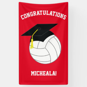 Volleyball Afstuderen Sports Red Spandoek