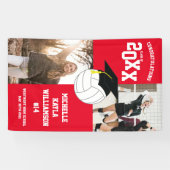 Volleyball Afstuderen Sports Red Spandoek (Horizontaal)
