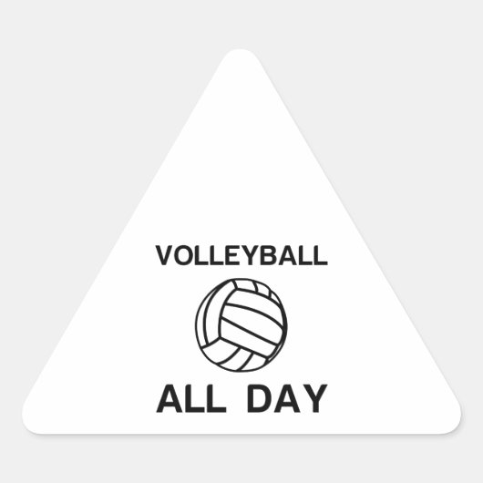 Volleyball all day sticker (Voorkant)