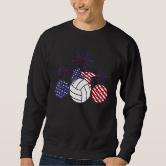 Volleyball American Flag Firework 4 juli Trui