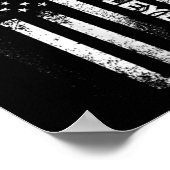 Volleyball American Flag Fun USA Patriotic Athlet Poster (Hoek)