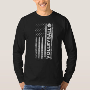 Volleyball American Flag T-shirt
