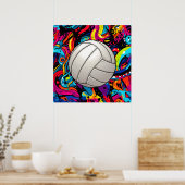 Volleyball Art Poster (Keuken)