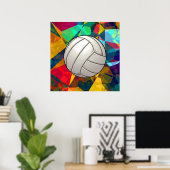 Volleyball Art Poster (Thuiskantoor)