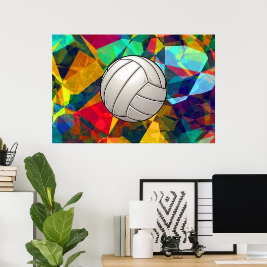 Volleyball Art Poster (Thuiskantoor)