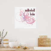Volleyball Babe Poster (Keuken)