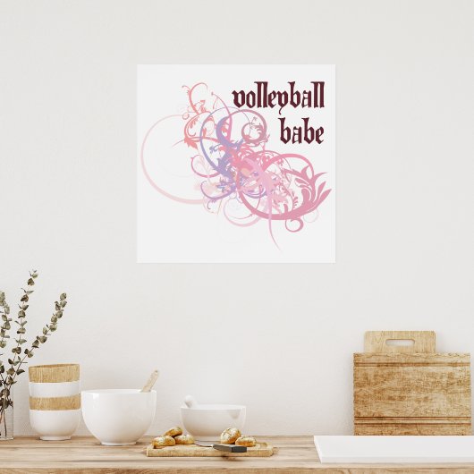 Volleyball Babe Poster (Keuken)