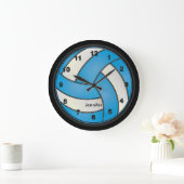Volleyball | Baby Blue en White Style Grote Klok (Huis)