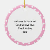 Volleyball Baby Girl 1 kerst met naam Keramisch Ornament (Achterkant)