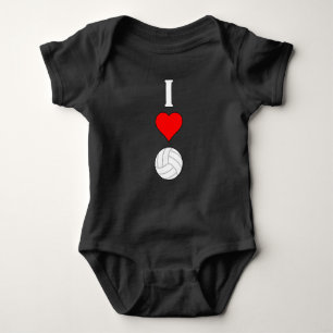 Volleyball Baby I Love/Heart Volleyball One Piece Romper