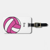 Volleyball Bagagelabel jouw naam toevoegen (Voorkant horizontaal)