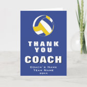 Volleyball Ball Dank u Coach-Kaart Bedankkaart (Voorkant)