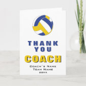 Volleyball Ball Dank u Coach-Kaart Bedankkaart (Voorkant)