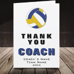 Volleyball Ball Dank u Coach-Kaart Bedankkaart<br><div class="desc">Modern Volleyball Football Ball Dank u Coach Kaart. De kaart heeft een volleybal aan de voorkant en aan de achterkant. Een geweldige kaart voor het bedanken van sporttrainers, trainers voor het middelbaar schoolteam, mam- of vaders coach, enz. Pas om het even welke tekst op de kaart aan. Voeg de naam...</div>