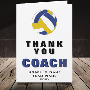 Volleyball Ball Dank u Coach-Kaart Bedankkaart