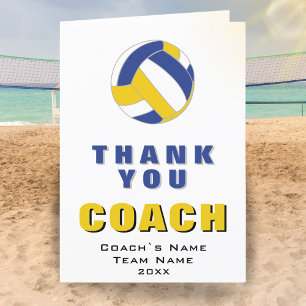 Volleyball Ball Dank u Coach-Kaart Bedankkaart