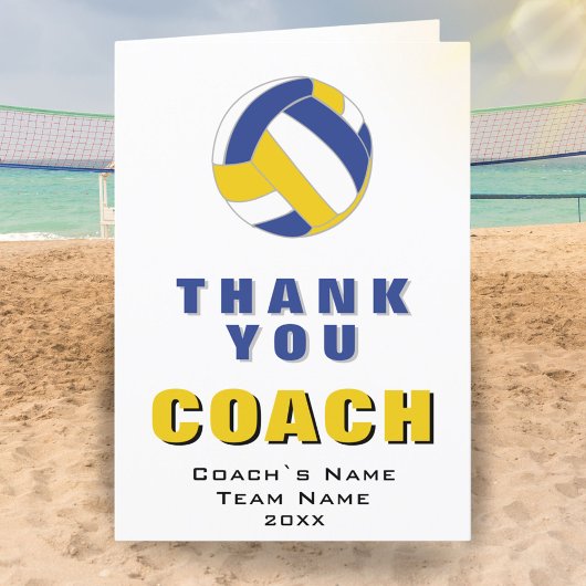 Volleyball Ball Dank u Coach-Kaart Bedankkaart