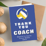 Volleyball Ball Dank u Coach-Kaart Bedankkaart<br><div class="desc">Modern Volleyball Football Ball Dank u Coach Kaart. De kaart heeft een volleybal aan de voorkant en aan de achterkant. Een geweldige kaart voor het bedanken van sporttrainers, trainers voor het middelbaar schoolteam, mam- of vaders coach, enz. Pas om het even welke tekst op de kaart aan. Voeg de naam...</div>