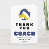 Volleyball Ball Dank u Coach-Kaart Bedankkaart (Voorkant)