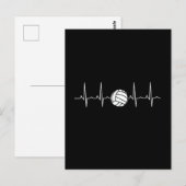 Volleyball Ball-hartslag Briefkaart (Voorkant / Achterkant)