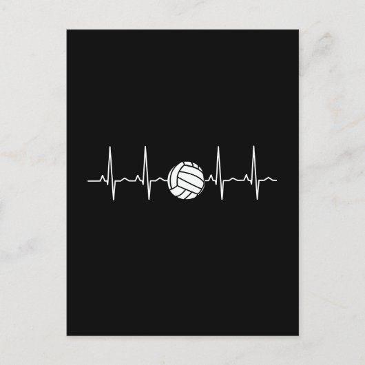 Volleyball Ball-hartslag Briefkaart (Voorkant)