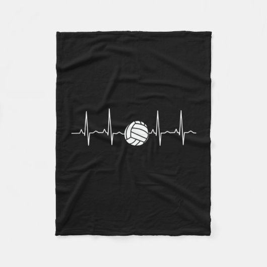 Volleyball Ball-hartslag Fleece Deken (Voorkant)