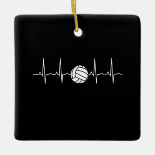Volleyball Ball-hartslag Keramisch Ornament