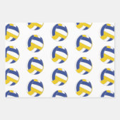 Volleyball Ball Pattern Kinder naam Birthday Inpakpapier Vel (Voorkant 2)
