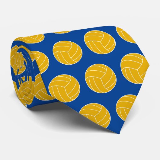 Volleyball Ball Pattern Stropdas (Opgerold)