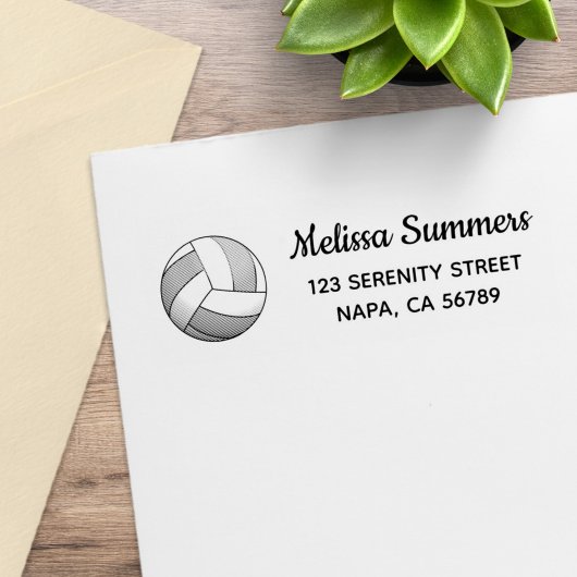 Volleyball Ball Return Address Rubberstempel