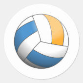 Volleyball Ball Ronde Sticker (Voorkant)