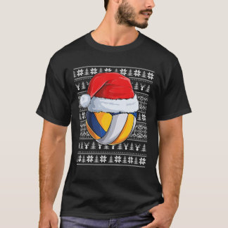Volleyball Ball Santa Hat Kerstmis Funny Ball San T-shirt