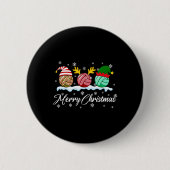 Volleyball Balls kerstbuffalo Pset Santa Hat Ronde Button 5,7 Cm (Voorkant)